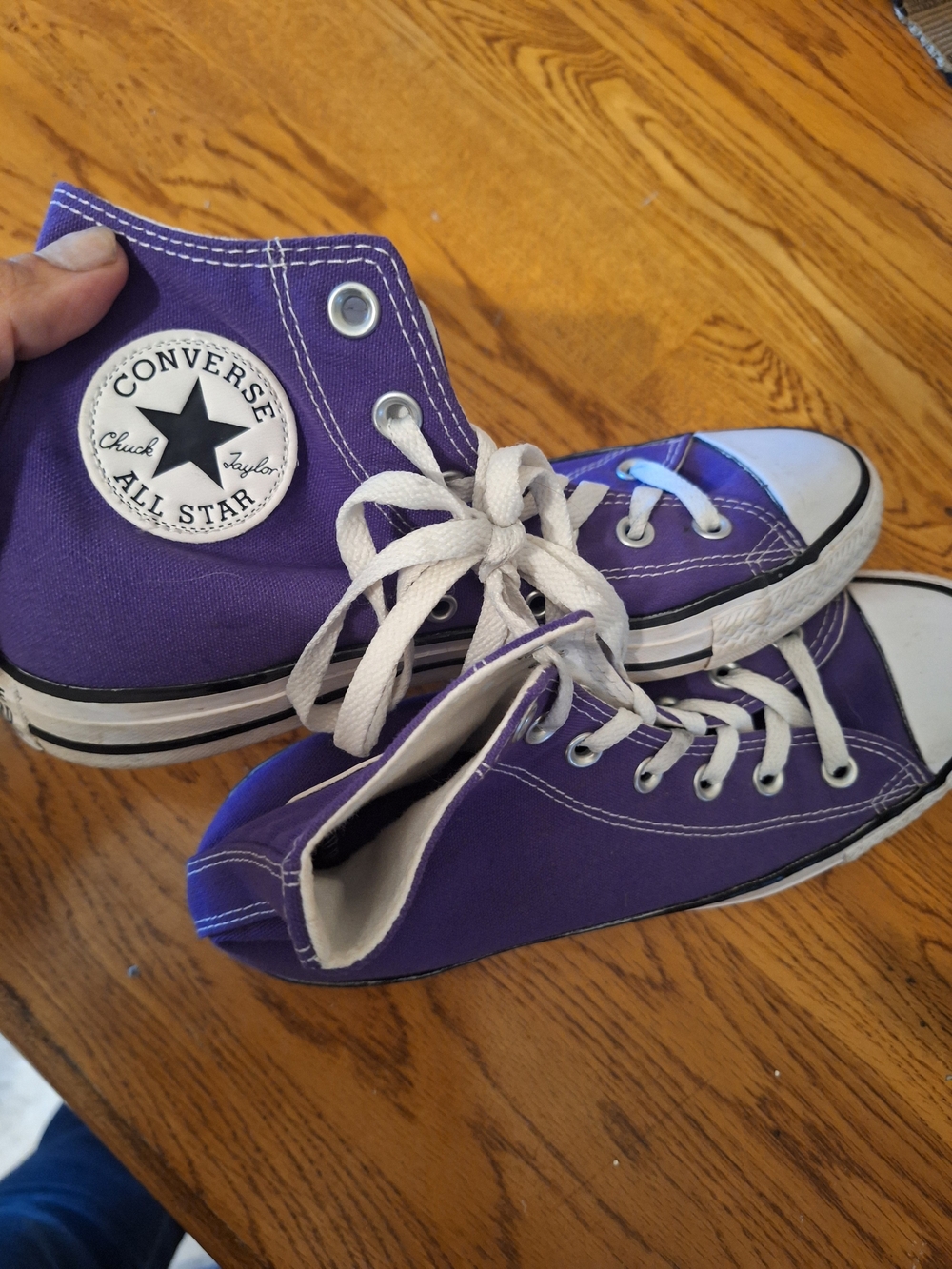 Converse Kids High Top Sneakers - Purple with White Accents